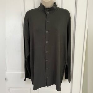 Gianfranco Ferre for KoreanAir Night Shirt Button Front Mandarin Collar XXL
